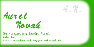 aurel novak business card